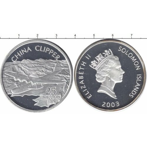 Клуб Нумизмат Монета 25 долларов Соломоновых островов 2003 года Серебро Елизавета II