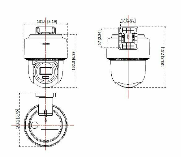 Поворотная IP-камера Hikvision DS-2DE2C400MWG-E, 4 Мпикс, встроенный микрофон и динамик, слот для карты памяти