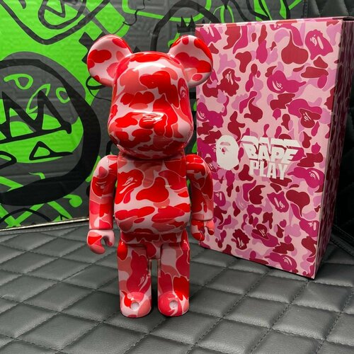 Игрушка Bearbrick Bape Камуфляж красный28см 4250₽
