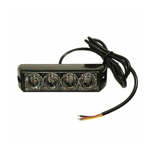 МС 1012 желтый 12В Фонарь маяк стробоскоп 4 диода SMD 7 режимов дорожнная и спецтехника 1330₽