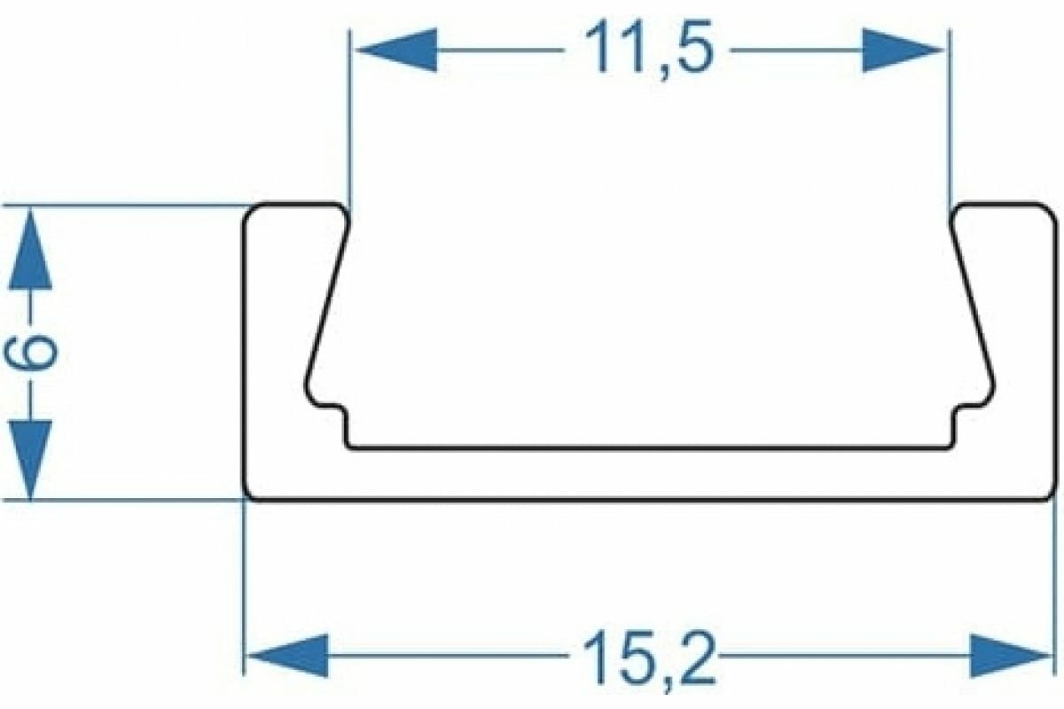 фото ArdyLight Алюминиевый профиль накладной ALS-1506 anod 1.0 с экраном 50045-8