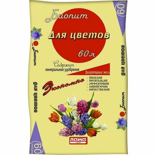 Плодородная смесь 'Для цветов' Биопит, 60л