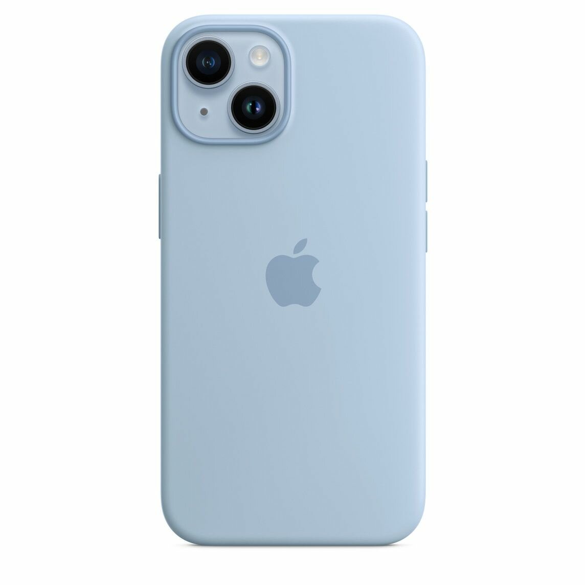 Чехол силиконовый MagSafe для iPhone 14 Sky Blue с анимацией NFC, Silicone case MagSafe для айфон 14 Голубой