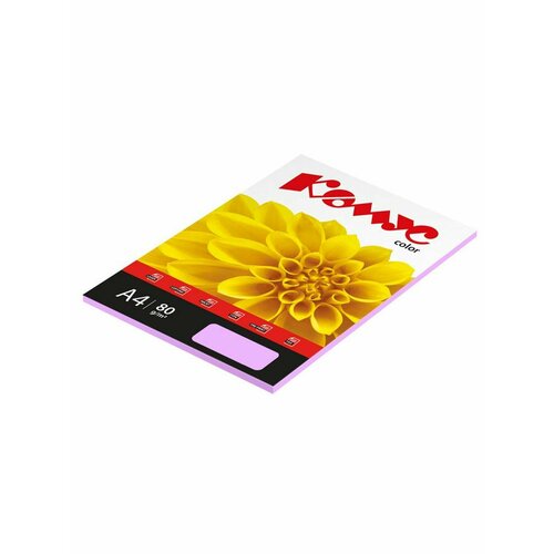 Комус Бумага цветная Комус Color лаванда пастель 80г А4 50 л 420₽