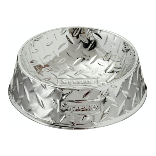 Supreme Diamond Plate Dog Bowl Silver (SS23) (Р.)