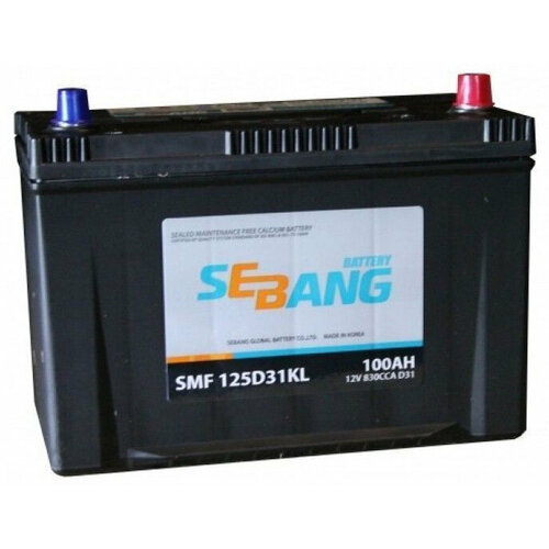 Аккумулятор автомобильный SEBANG SMF 125D31KL 6СТ-100 обр. 306x173x225