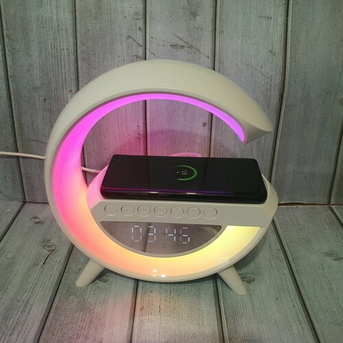 Смарт колонка-лампа с беспроводной зарядкой ночник 213300₽