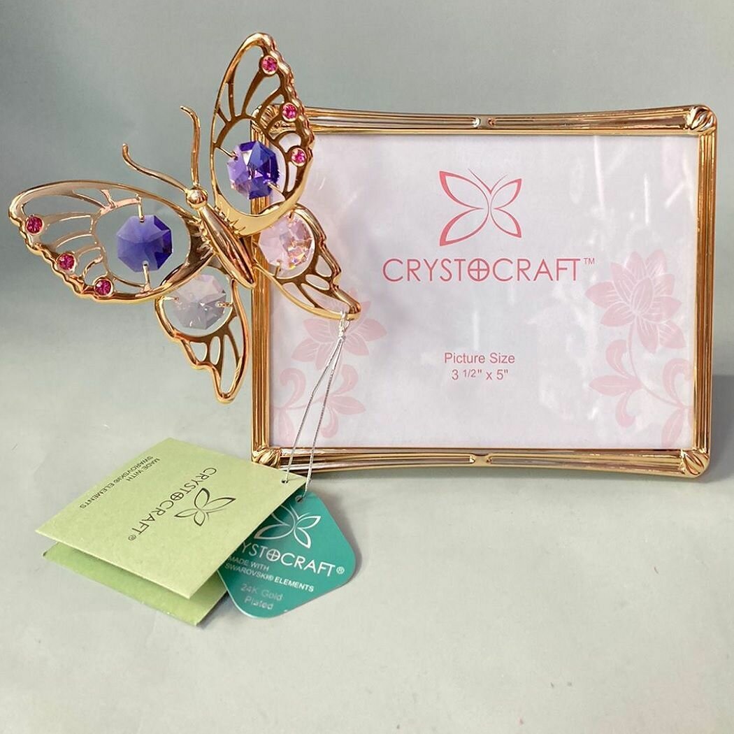 фото Фоторамка Crystocraft Бабочка 13х10 см