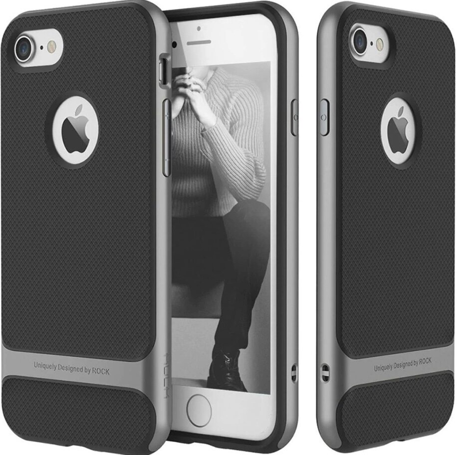 Чехол Rock Royce Series Case Для iPhone 7/8 Plus Silicone Black, цвет Черный