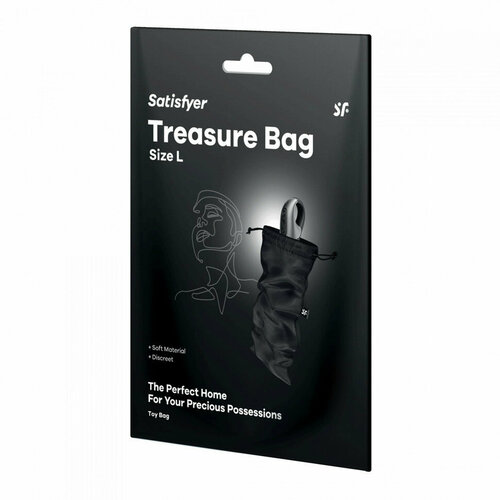 Черный мешочек для хранения игрушек Treasure Bag L (черный)