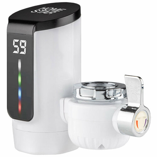 Водонагреватель проточный 3000ВТ на кран электр регул темп 30-60С LED диспл HOMESTAR 392600₽