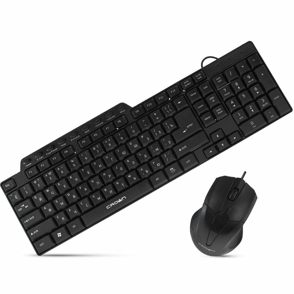 Комплект мышь и клавиатура проводная CMMK-520B черный