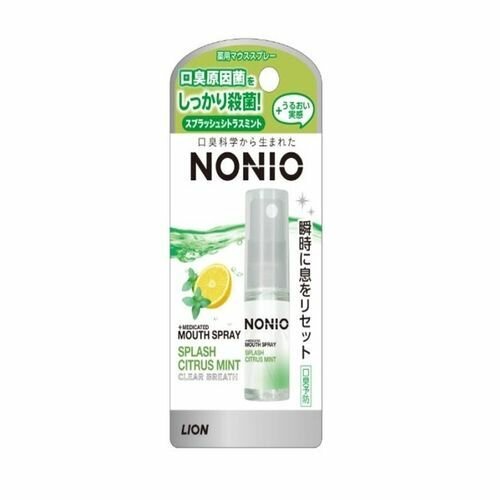 LION Спрей Nonio для свежего дыхания и предотвращения неприятного запаха изо рта (аромат цитрусовых и мяты), 5 мл