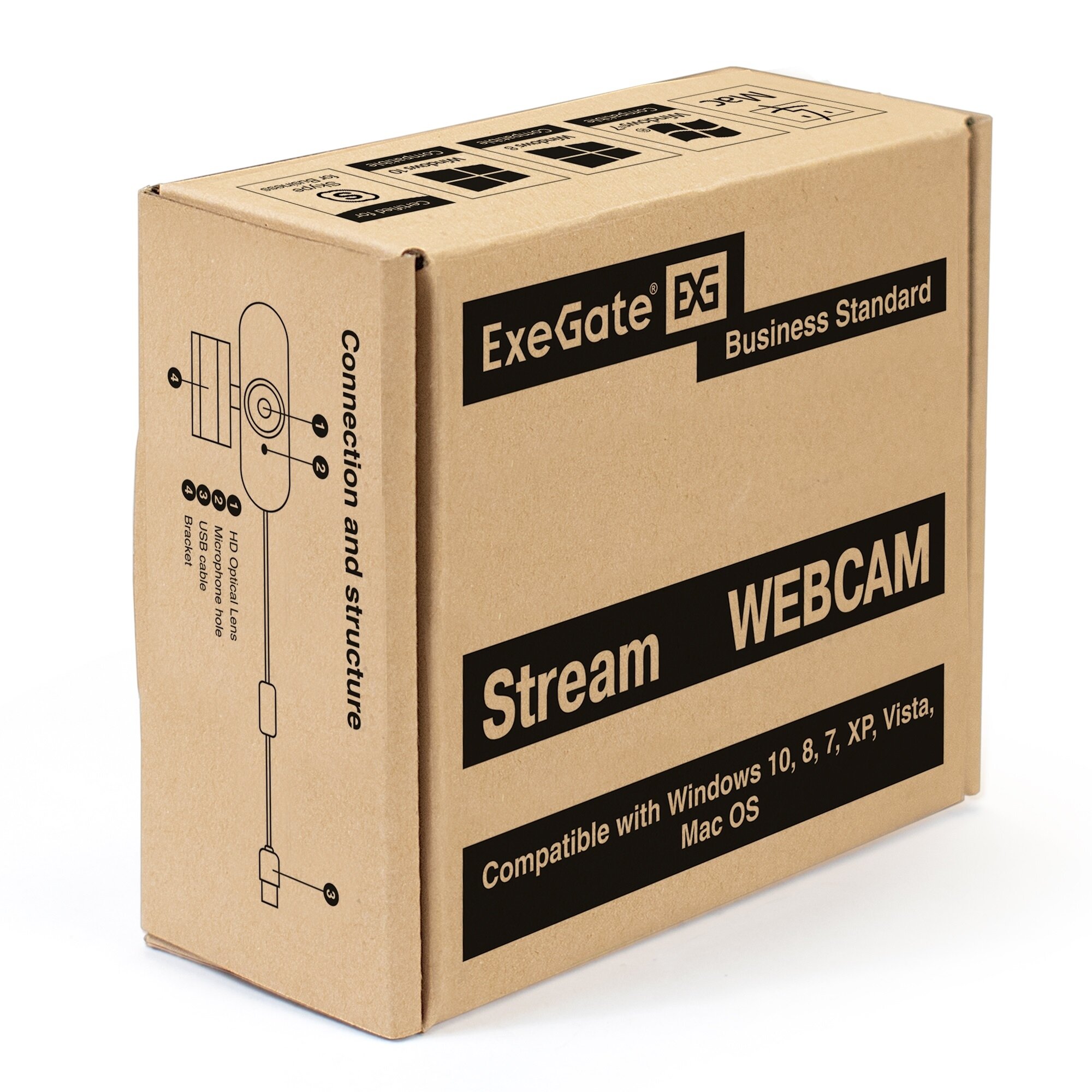 Веб-камера ExeGate Stream C940 2K T-Tripod (EX287380RUS) - фото №6