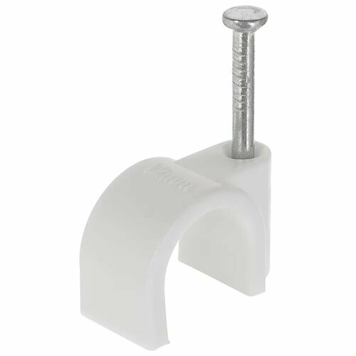 Скоба для кабеля 11 мм цвет белый 25 шт 397₽