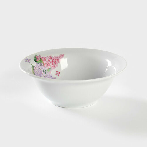 Тарелка фарфоровая Сирень 550 мл d17 см 624₽