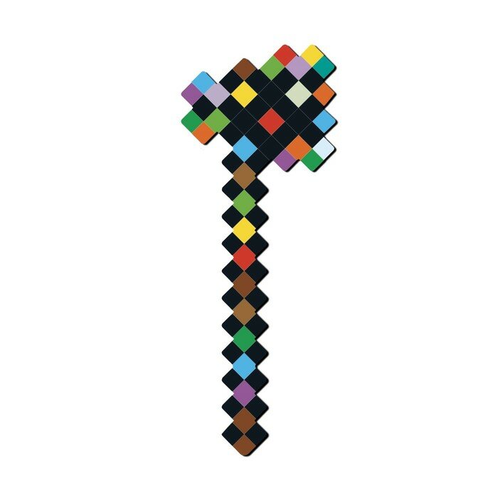 Топор пиксельный «Многоцвет» 31,5 см (комплект из 5 шт)