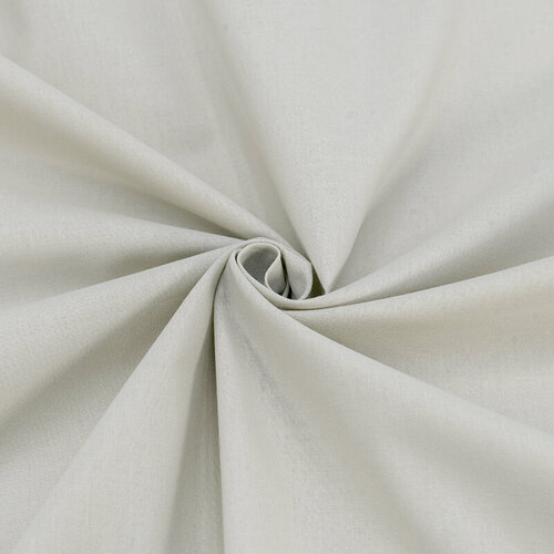 Ткань для шитья хлопок, 1 Метр ткани, Поплин однотонный для постельного белья 115 гр/м2, Отрез - 220х500 см, цвет лен
