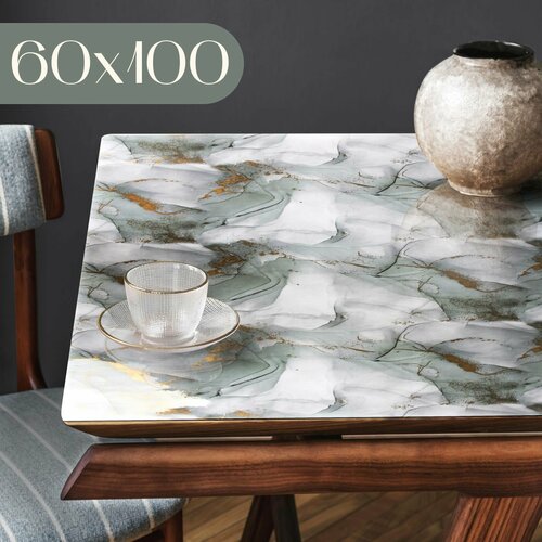 Скатерть на стол силиконовая гибкое стекло 60x100 см