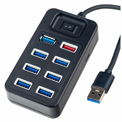 PF-H050 Black USB-HUB 1 Port 3.0+7 Port 2.0 чёрный