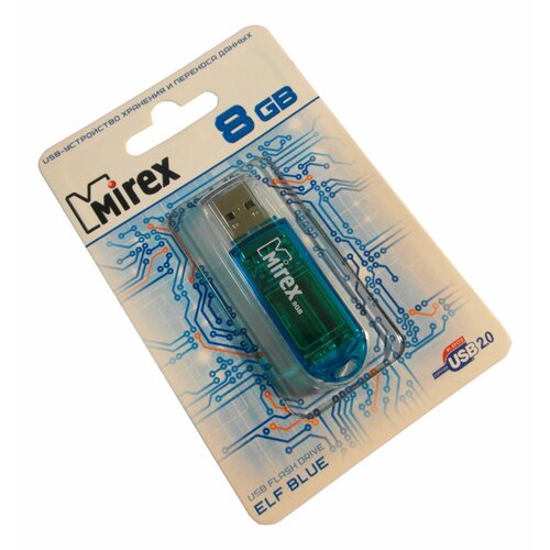 Флешка 8 ГБ USB Mirex Elf Blue