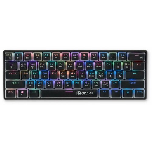 Клавиатура Oklick K763W USB BluetoothРадиоканал черный 1920548 381000₽