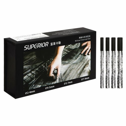 Уголь натуральный 25шт25шт18шт15шт длина-7-8 см в картонной коробке черный 1635₽