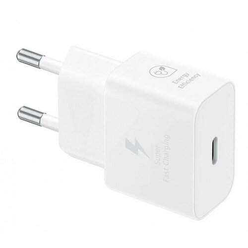 Зарядное устройство Samsung 25W USB-C EP-T2510NWEGWW (без кабеля) Белый сетевое зарядное устройство samsung 45 вт pd с быстрой зарядкой белый цвет