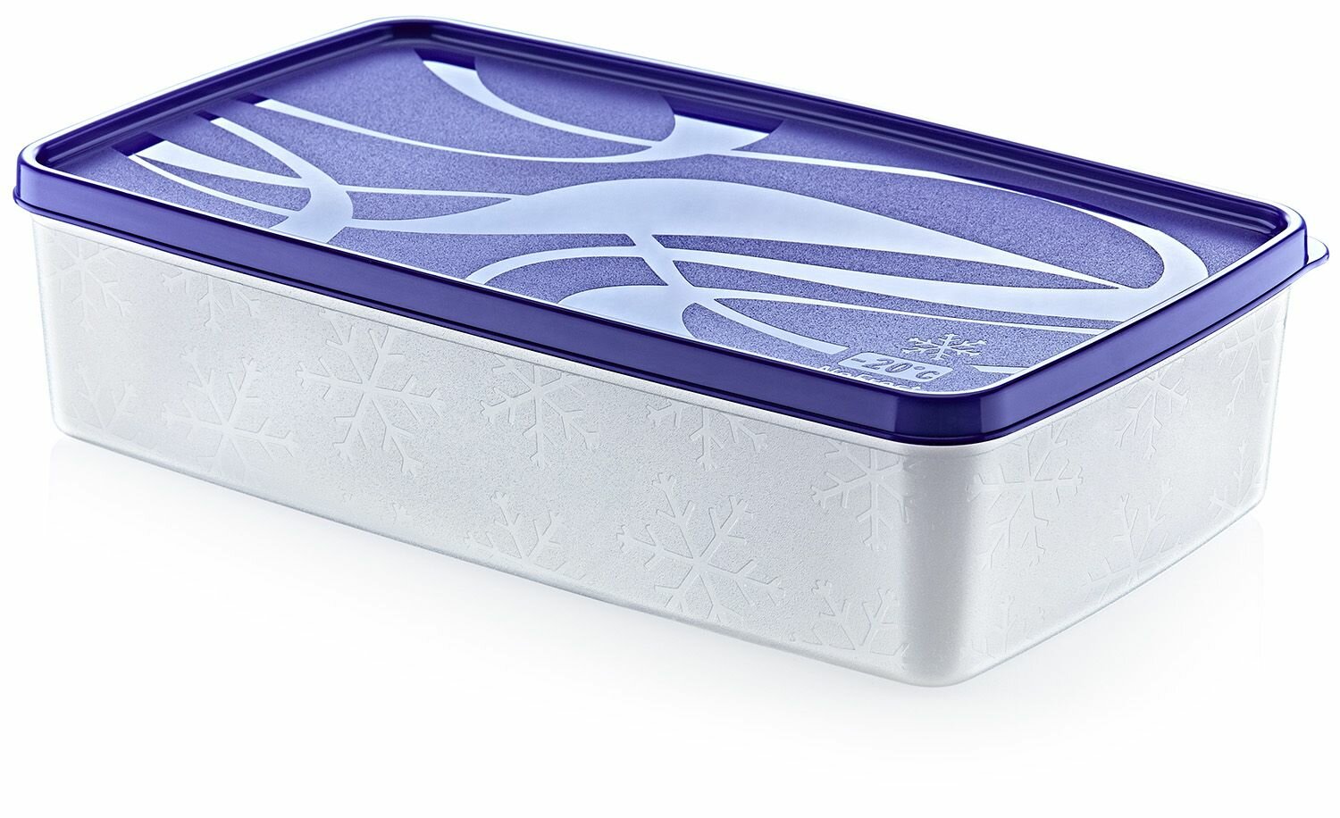 Контейнер пищевой для морозильника NO-Frost HobbyLife 2000 мл с синей крышкой
