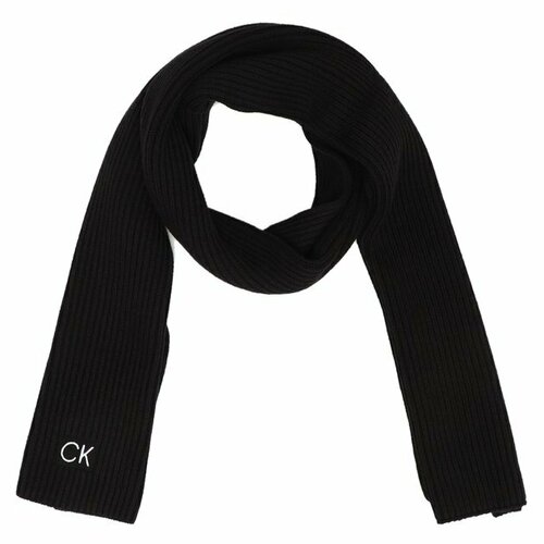 Шарф Calvin Klein Jeans, черный 2021 winter scarf for women twist ring scarf men women warm scarf plus velvet thick knitted bib cotton to protect the neck bib