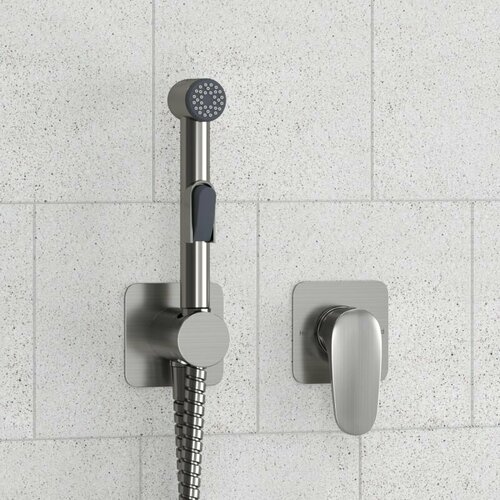 Гигиенический душ со смесителем WasserKRAFT Spree 1400 A1451.275.100.092 никель гигиенический душ wasserkraft a08657 хром