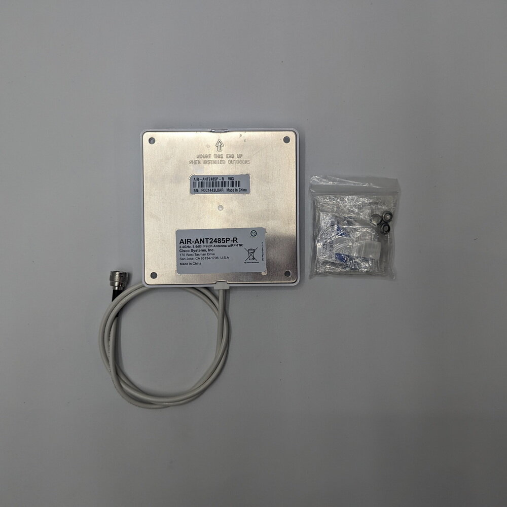 Антенна AIR-ANT2485P-R, Cisco, 2.4 GHz, 8.5 dBi Patch Antenna w/ RP-TNC Connector