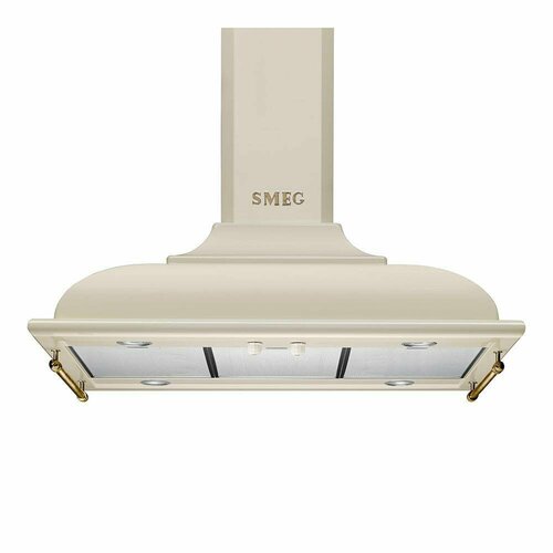 Островная вытяжка 90 см Smeg Cortina KCI19POE кремовая 22499000₽