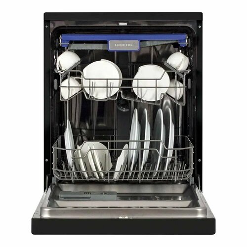 Посудомоечная машина 59,8 см Hiberg F68 1430 B черная посудомоечная машина hiberg f68 1430 b класс а 14 комплектов 8 программ цвет чёрный