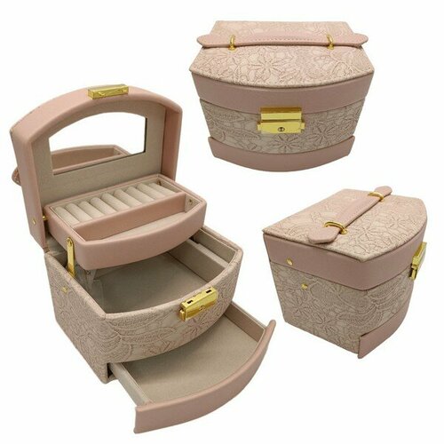 PROFZAL Шкатулка для хранения бижутерии св розовая 5940₽