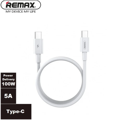 Кабель Remax RC-183c Double Speed DATA, USB Type-C - USB Type-C, 100W, 2м, Белый кабель type c type c remax rc 183c pd 2 м белый