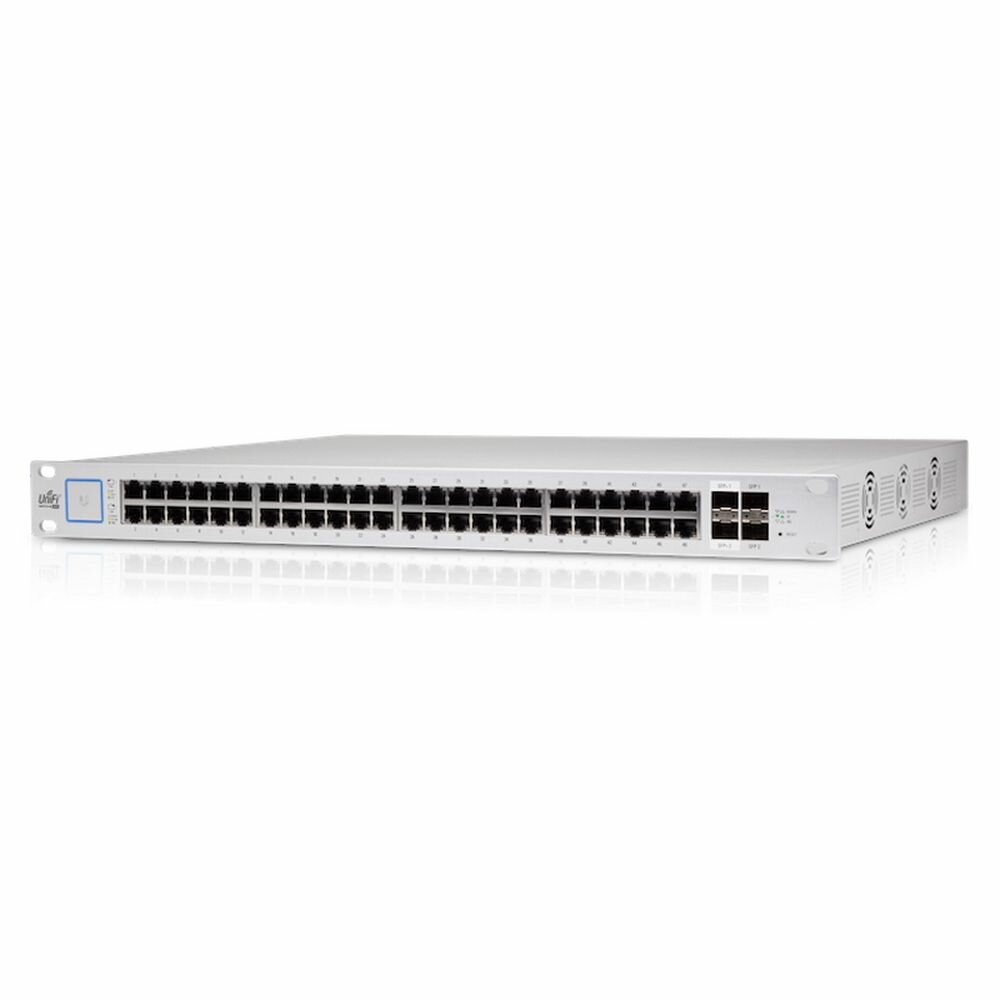 Ubiquiti Коммутатор Ubiquiti UniFi Switch 48 PoE |USW-48-PoE| Ubiquiti PoE-коммутатор в стойку, 48х 1G RJ45, 4х SFP, раздача 195 |USW-48-PoE| Вт, (072146) USW-48-PoE