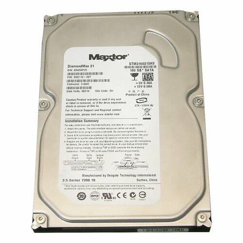 Жесткий диск Maxtor 9DS112 160Gb SATAII 3,5 HDD