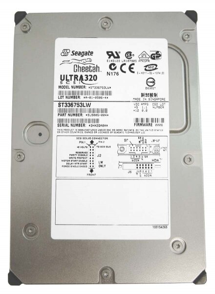 Жесткий диск Seagate ST336753LW 36,7Gb U320SCSI 3.5" HDD