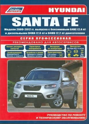 Hyundai SANTA FE. Модели 2009-2012 гг. выпуска с бензиновым G4KE (2,4 л.) и дизельными D4HA (2,0 л. Common Rail), D4HB (2,2 л. Common Rail) двигателями. Руководство по ремонту и техническому обслуживанию