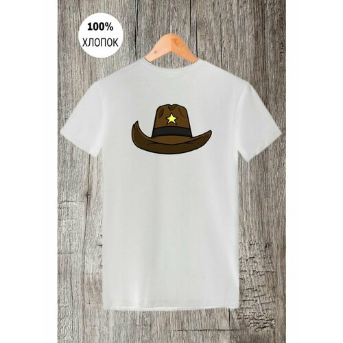 Футболка шляпа шерифа sherif, размер XXL, белый