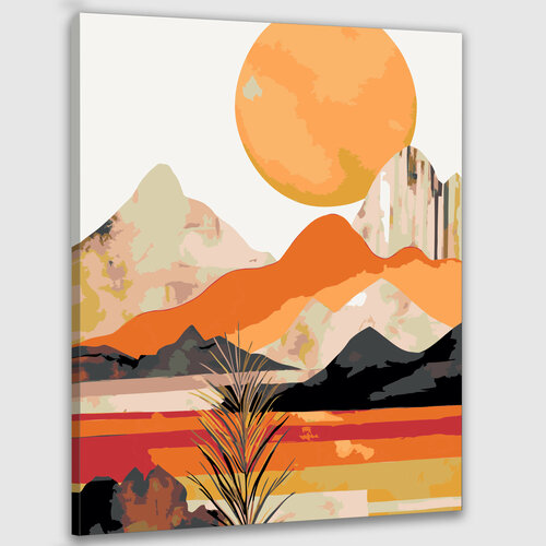 Картина по номерам 50х40 Горы и пустыня: контрасты природы