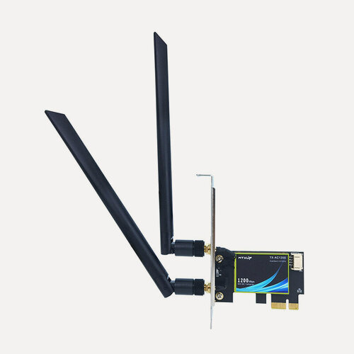Изображение товара Wi-Fi PCI-E Адаптер TX-AC1200, 2.4/5 ГГц, 1200 Мбит/сек, Bluetooth 4.0, Сетевая Карта для ПК, для Компьютера
