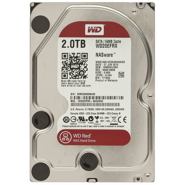 Жесткий диск Western Digital WD Red 2 TB (WD20EFRX)