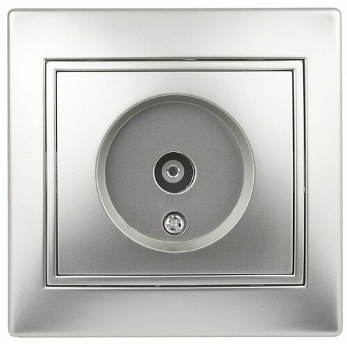 Intro 1-301-03 Розетка TV одиночная IP20 СУ Plano алюминий 102002400 Б0030078 100 шт 32100₽