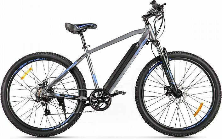 Электровелосипед Eltreco XT 600 Pro (2024) (Велогибрид Eltreco XT 600 Pro Серо-синий-2666, 024312-2666)