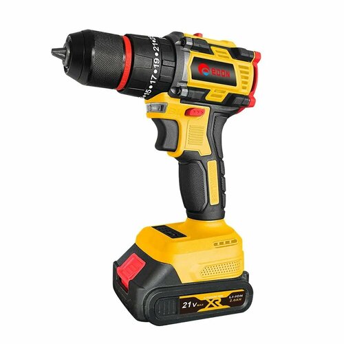 Аккумуляторная ударная дрель-шуруповерт Edon AD-21PBL с набором насадок 611000₽