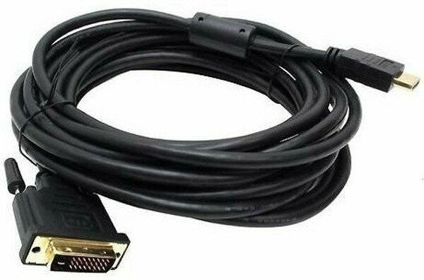 Кабель HDMI-DVI-D 1.8м Buro позолоченные контакты ферритовые кольца HDMI-19M-DVI-D-1.8M 817223 - фото №12