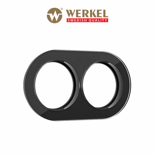 рамка из стекла на 3 поста werkel favorit runda w0035108 черный Рамка из стекла на 2 поста Werkel Favorit Runda W0025108 черный