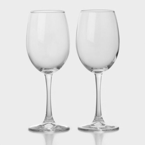 Бокалы для вина Paşabahçe Classique, 360 мл, стекло, прозрачные, набор 2 шт белый, прозрачный, бесцветный
